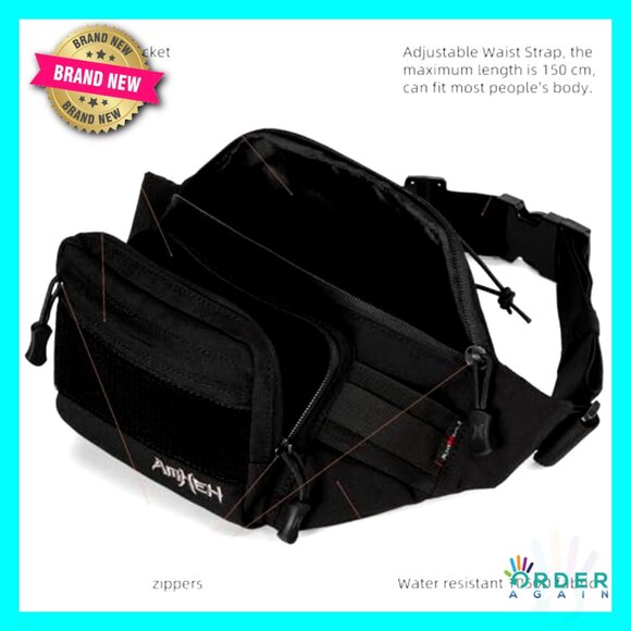 Tactical Fanny Pack Anti-Theft Waist Bag Spacious Urban Commute Day Hikes - Picture 6 of 6